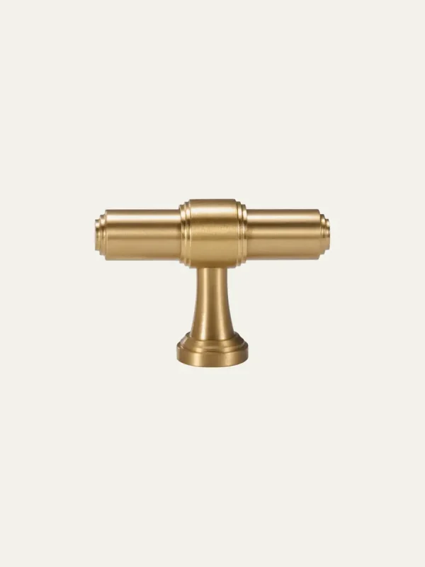 The Dalton T-Knob in Satin Brass