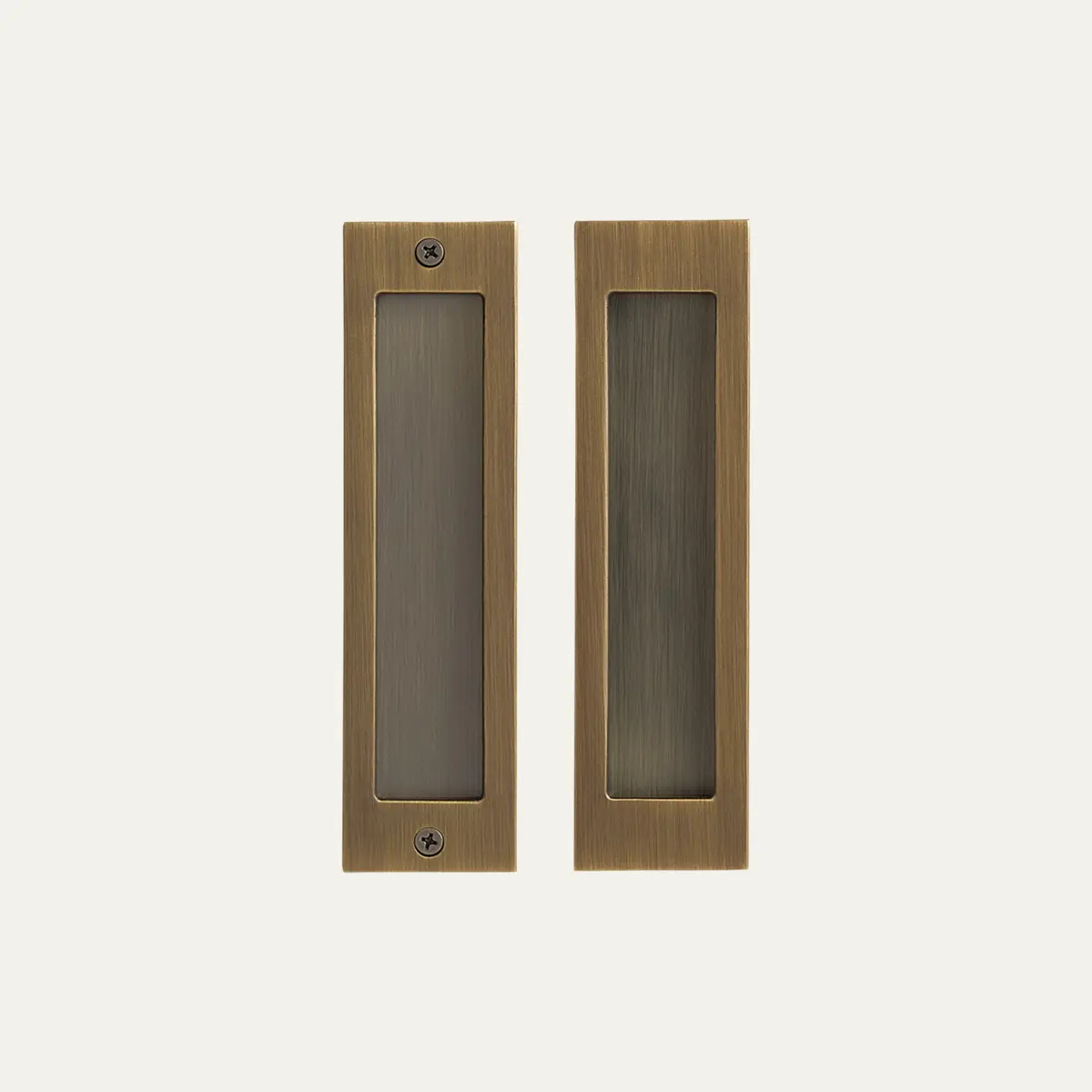 The Winton Sliding Door Handle Antique Brass